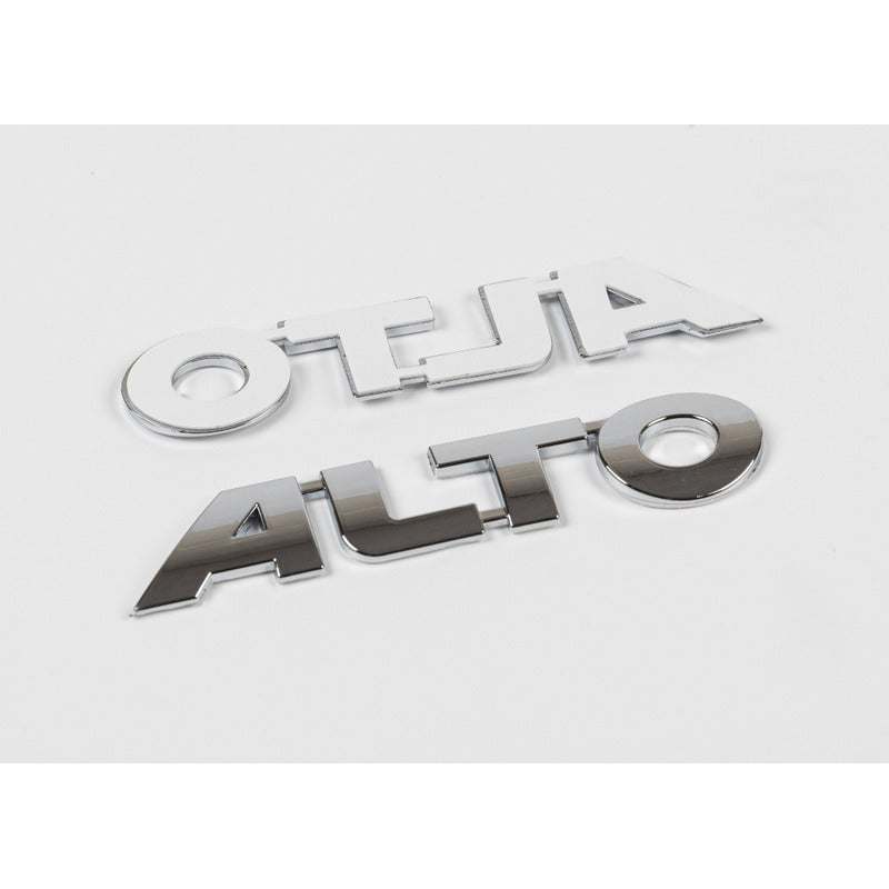 Emblema Chevrolet Alto Cromo Logo Emblema Alto Baul Adhesivo