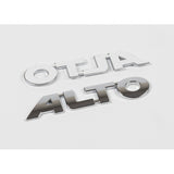 Emblema Chevrolet Alto Cromo Logo Emblema Alto Baul Adhesivo